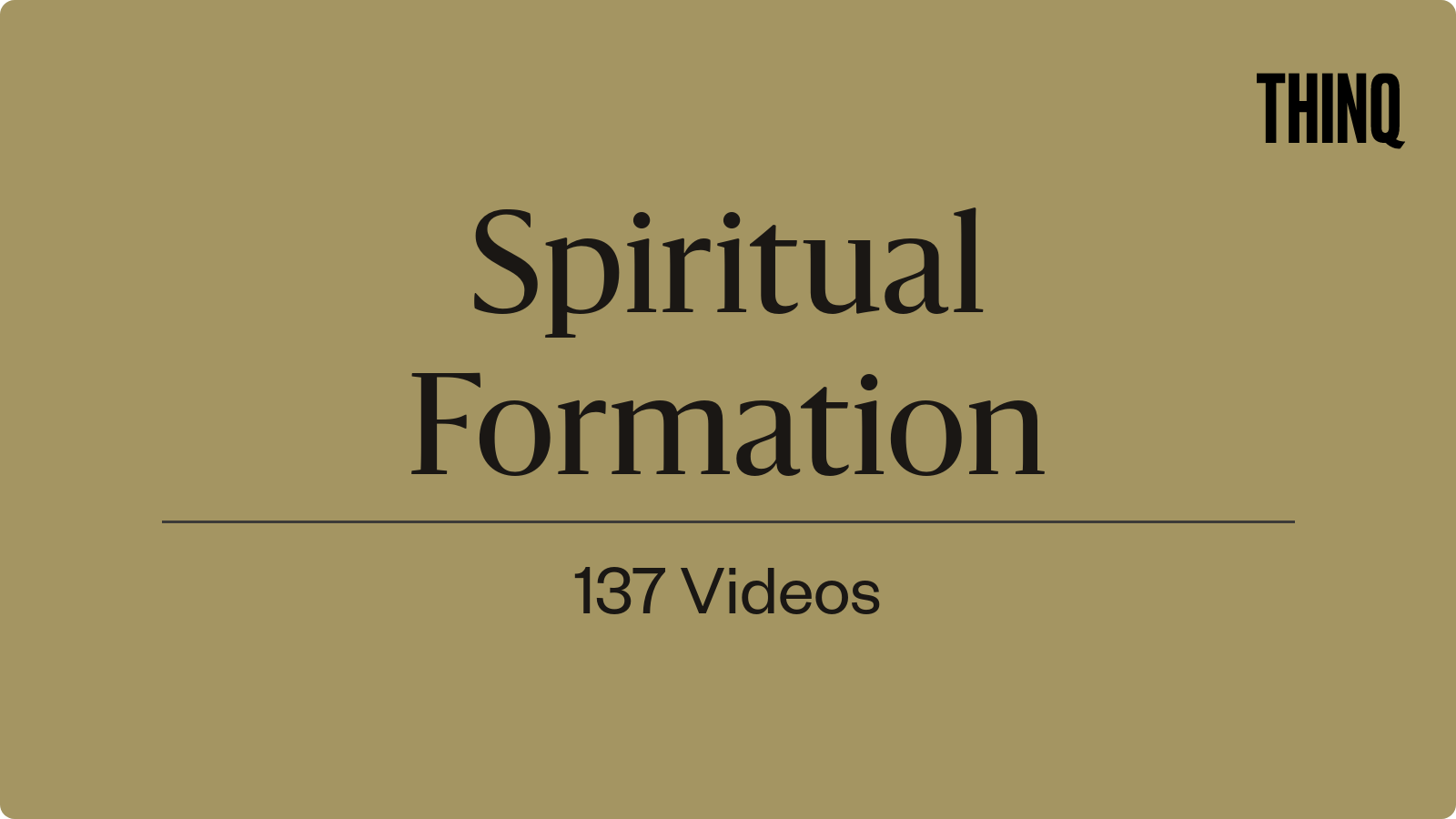 Spiritual Formation
